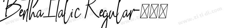 BerthaItalic Regular字体转换